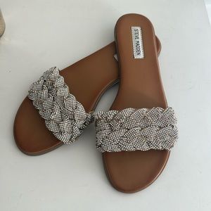 Steve Madden Women’s Phraya Rhinestone Sandals - Size 10. Worn once, like new.
